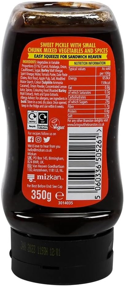 Branston Small Chunk Squeezy 350g (Pack of 3)