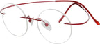 Eyekepper Titanium Rimless Round Reading Glasses Circle Readers For Men