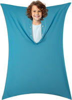 Sensory Body Sock for Kids, Full Body Sock Wrap for Autistic Children to Relieve Stress, Relaxing Sensory Compression Body Sack for Kids Sensory Processing Disorder for Kids Teen Adult, Blue