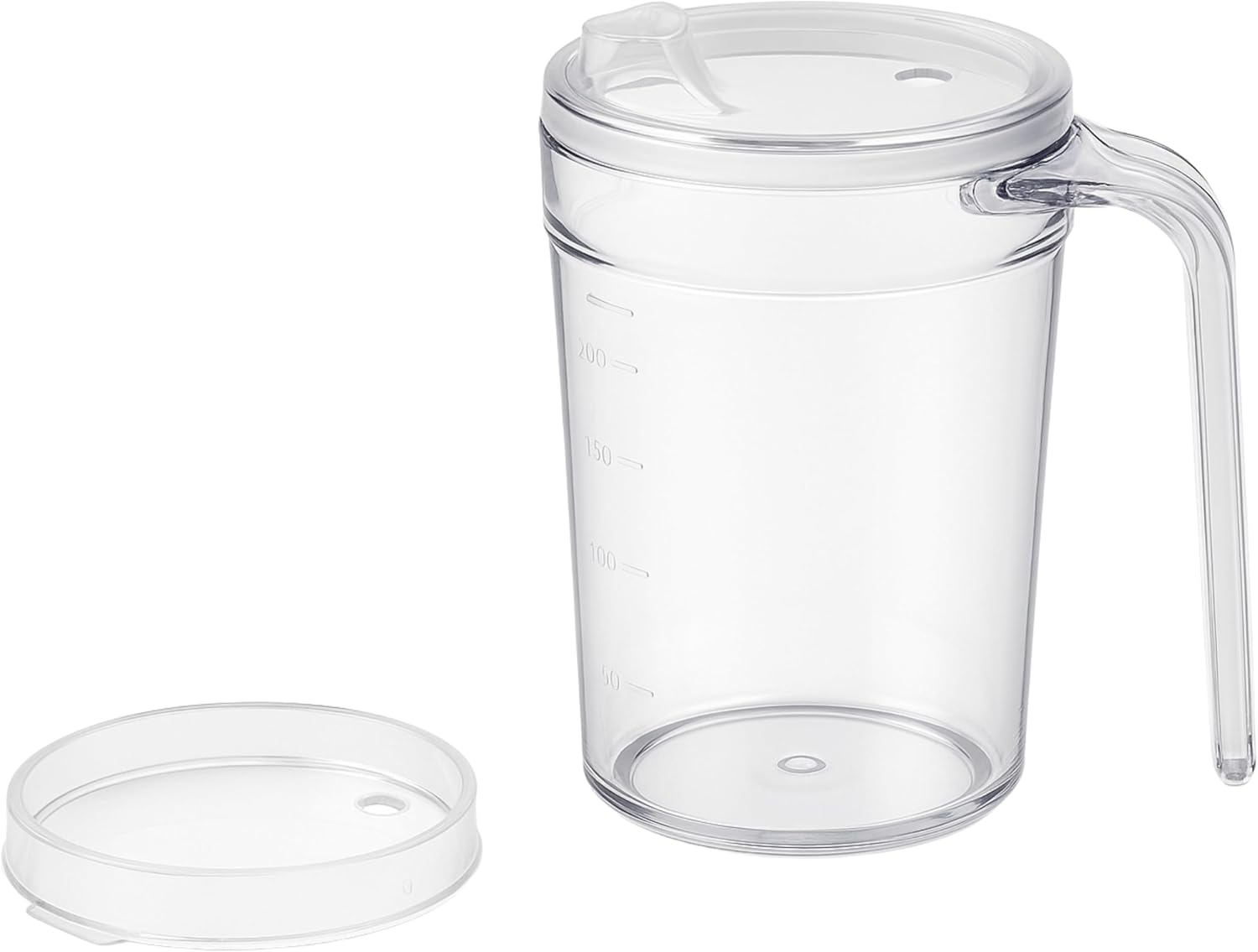 HOMECRAFT Shatterproof Beaker for Elderly & Adults Clear Mug with Lid – 400ml – Lightweight, Non-Spill Drinking Cup for Weak Grip – Daily Living Aid, Ideal Sippy Cup Alternative