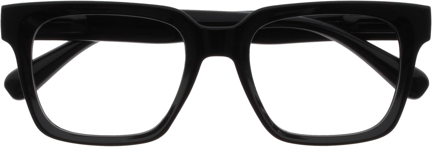 OPULIZE ERA Blue Light Blocking Reading Glasses for Women & Men-Readers-Anti-Glare-UV400 Protection-Oversized Frame-Computer and Screen Glasses-Black-+3.00(Pack 1 of with 1 Pouch)