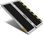 Protable Wheelchair ramp 4FT,Non-Slip Folding Aluminum Handicap Ramps,Threshold Ramps for Home,Holds up to 800lbs,Wheelchair ramp for Steps (4FT(Useing Height 4-12inch))