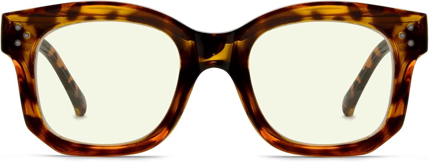 Eyekepper Reading Glasses for Women Blue Light Blocking Retro Design Computer Readers - Tortoise +1.75