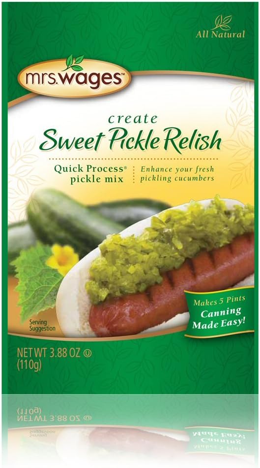 Mrs Wages Sweet Pickle Relish Mix 3.9 oz (Pk of 6)