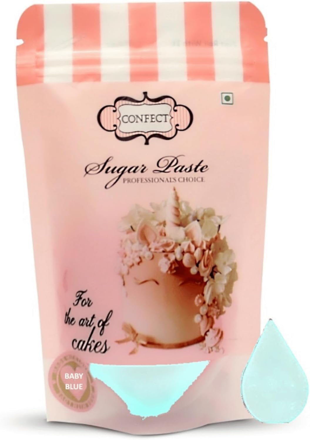 Confect Baby Blue Fondant for Cake Decorating Fondant, Smooth & Ready-to-Use Icing for Christmas Cakes, Cupcakes & Holiday Desserts | Vegan, Gluten-Free, Nut-Free, Palm Oil-Free – 8.8 Oz