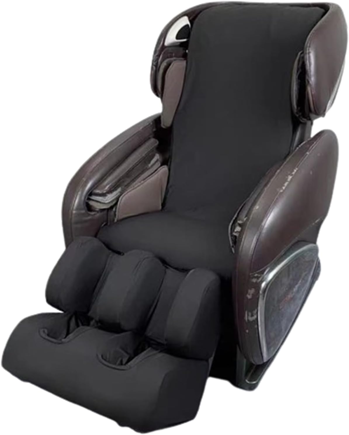 Full Body Shiatsu Massage Chair Protective Cover,Ultra Soft Stretch Fabric Massage Chair Zero Gravity Washable Cover Reclining Chair Dust Proof Cover,Black,Whole Body
