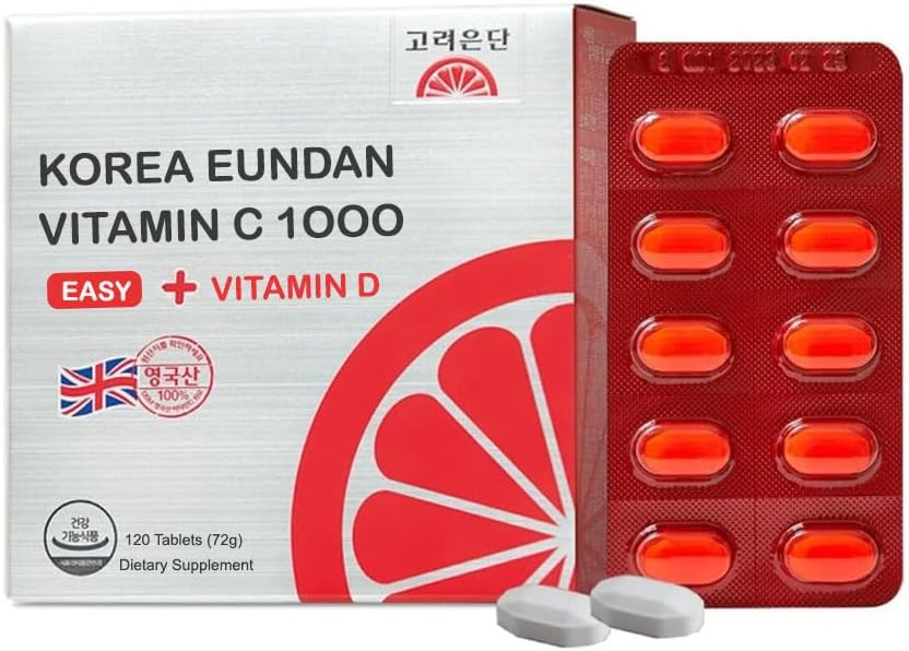 Korea Eundan Vitamin C 1000, Easy+Vitamin D 120 Tablets