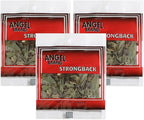 Angel Brand Jamaican Strongback Herb 0.25 oz Pouch Pack of 3 - Sourced from Fertile Land of Jamaica- Strongback Earthy,Woody & Bitter Flavor - Provide Comfort to your Back
