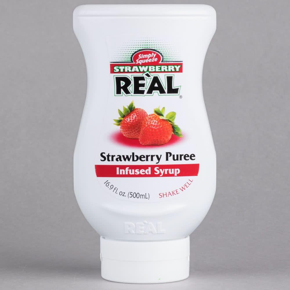 Simply Squeeze-Strawberry Real-Puree Infused Syrup 16.9 Oz.