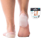 Tuli's Heavy Duty Gel Heel Cups, Cushion Insert for Plantar Fasciitis, Sever’s Disease, Shock Absorption, and Heel Pain Relief, 1 Pair, Regular
