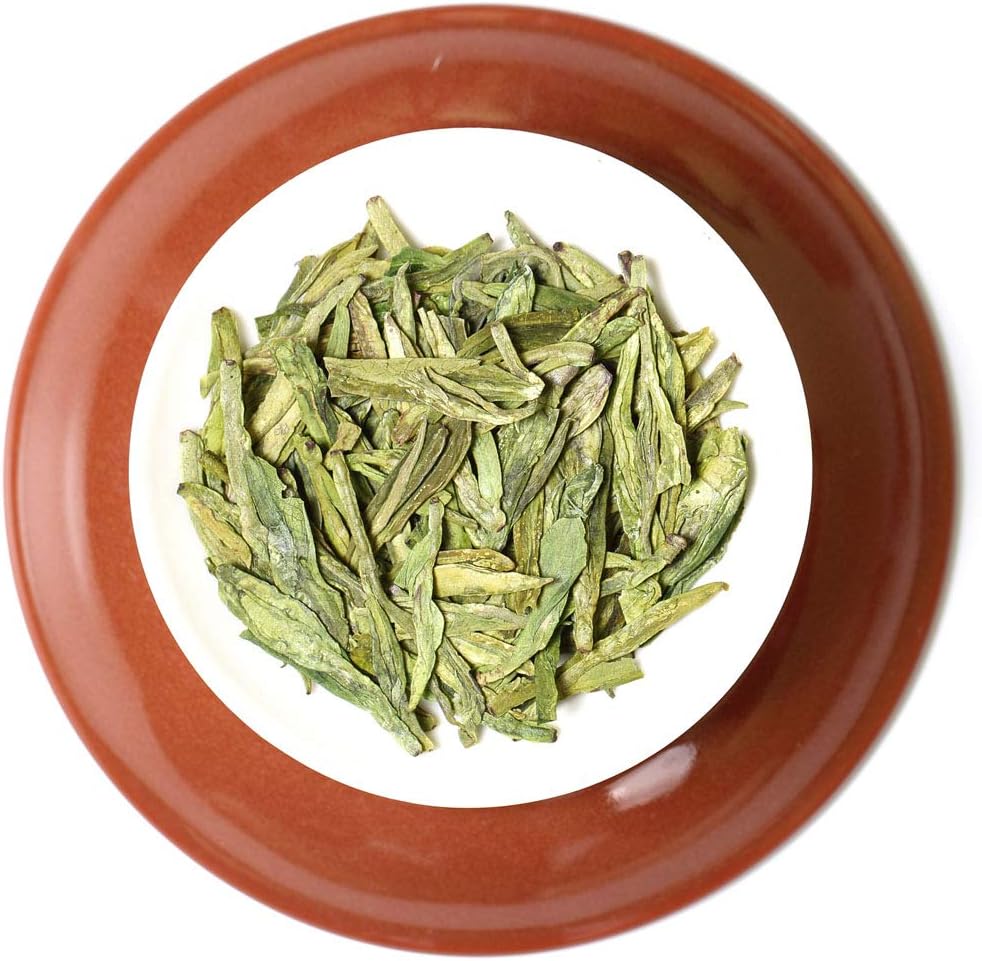 GOARTEA Bai Cha Long Jing Green Tea - 250g / 8.8oz Supreme Grade - Spring Anji Baicha Longjing - White Dragon Well Chinese Green Tea Loose Leaf