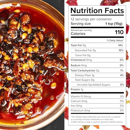Thai Chili Crisp Umami Sauce – Crunchy Spicy Garlic with Fresh Peppers – Vegan, No MSG or Preservatives Bold Flavor – Hot Oil Condiment for Noodles, Rice, Dumplings, Stir-Fry & More – 180g (6.34oz) Jar