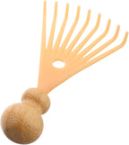 Handheld Scalp Massager Comb with Resin Claw, Mini Manual Head Scratcher for Scalp Cleaning and Relaxation, Beige Portable Massage Tool for Home and Travel Use