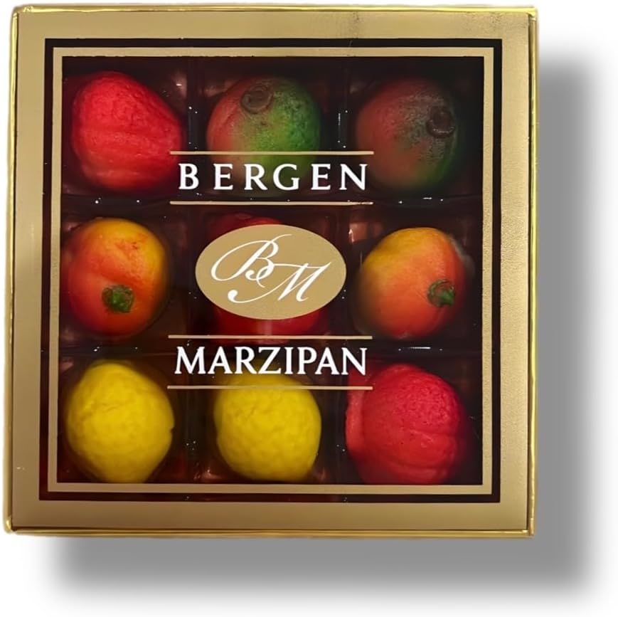 Assorted Marzipan Fruit - 9 Pieces (4 oz)