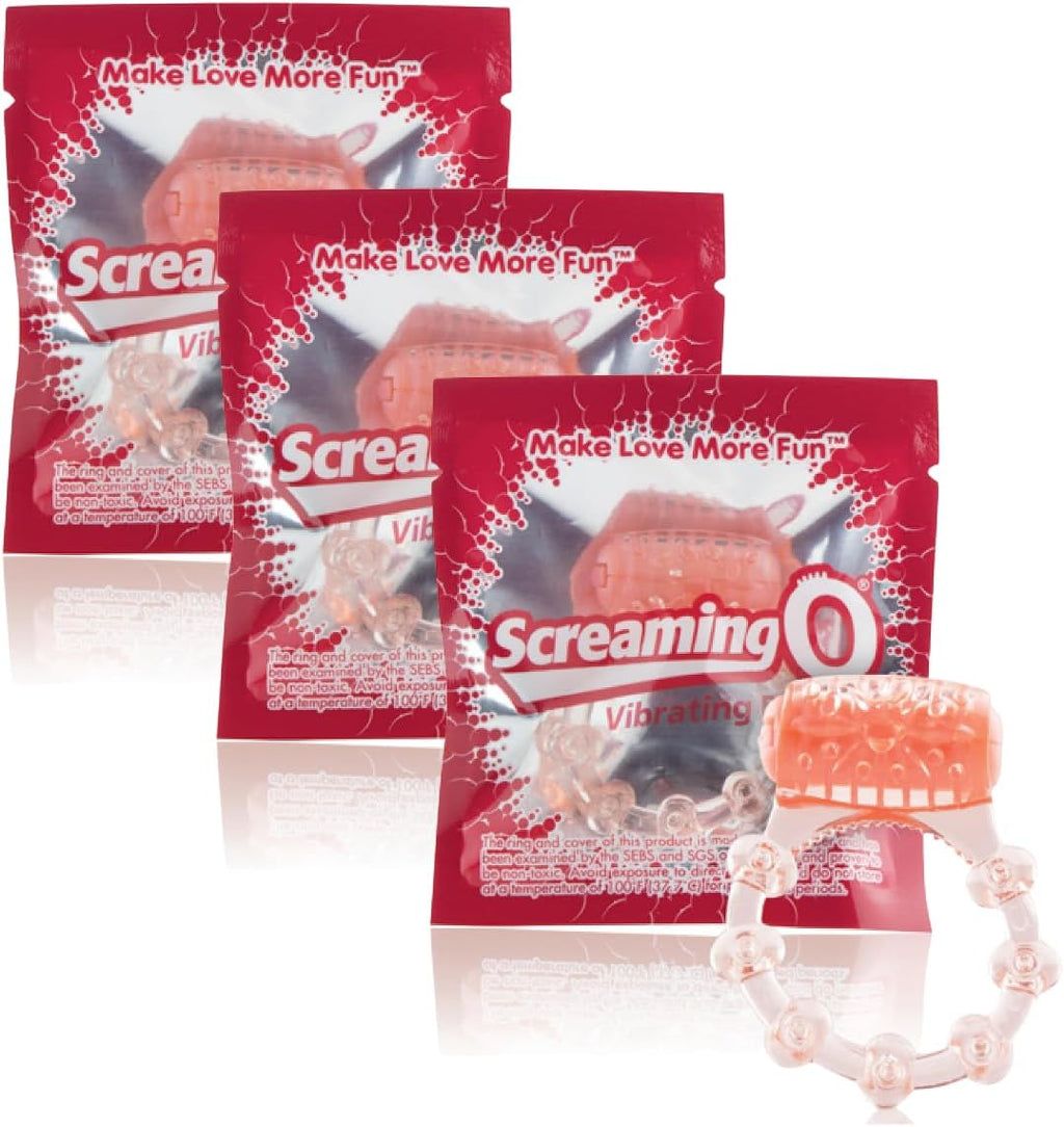 Screaming O Vibrating Ring – 3-Pack Disposable Penis Rings for Couples, Body-Safe, Single-Use Vibrators, Enhances Pleasure for Him & Her