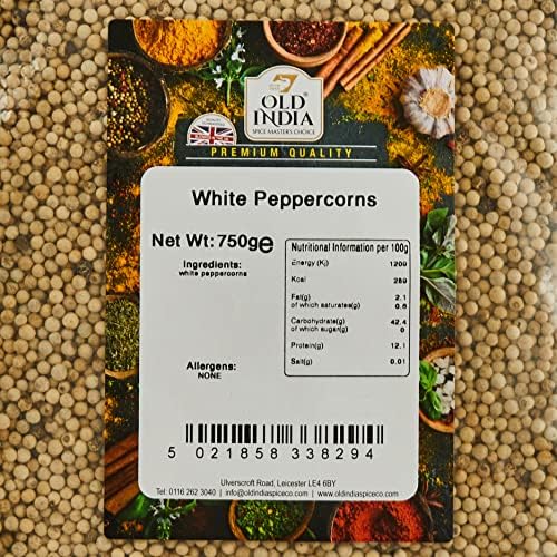 Old India White Pepper Corn 750 g