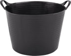 Tubtrugs SP14GBK Red Gorilla Small-3.7 gallons SL14 Medium Flexible Plastic Tub, Toy Storage, Laundry, Gardening, Black