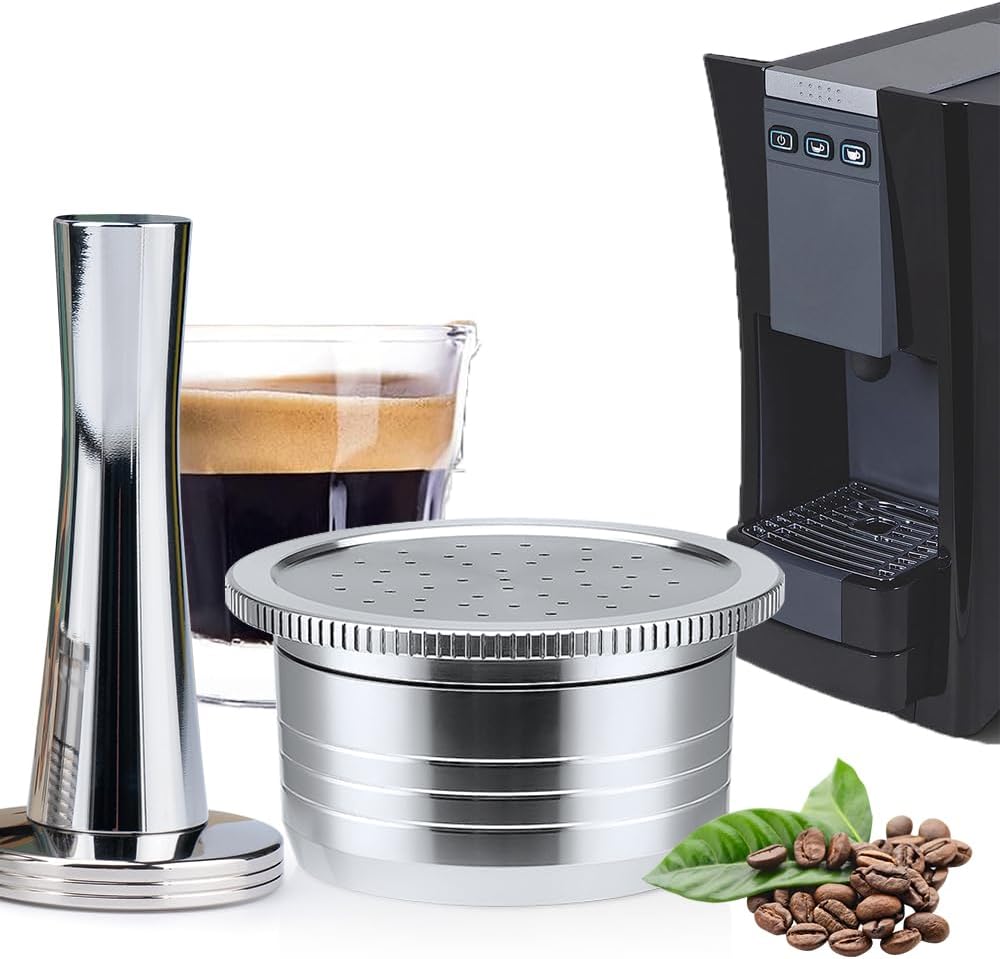 Reusable Coffee Capsules, Compatible with Essse Caffe S.12 St Machine - Refillable Stainless Steel Pods
