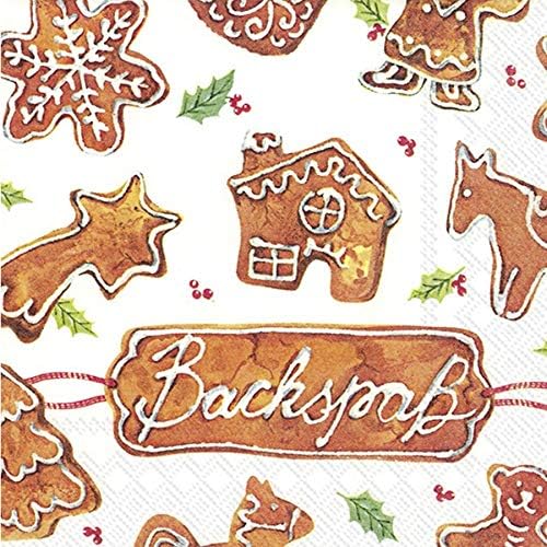 IHR 20 Luxury Christmas Paper Cocktail Napkins- Sweet Bakery