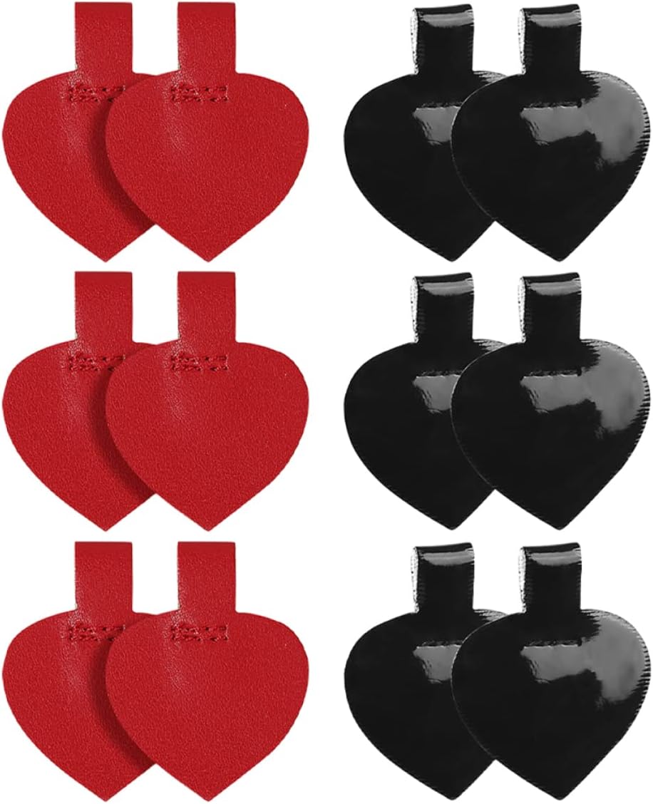 LALAFINA Women High Heels Adhesive Liner Pads 6 Pairs Heart Shaped Heel Cushions Prevent Slipping and Improve Comfort for Dance and Daily Wear