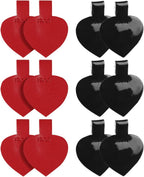 LALAFINA Women High Heels Adhesive Liner Pads 6 Pairs Heart Shaped Heel Cushions Prevent Slipping and Improve Comfort for Dance and Daily Wear