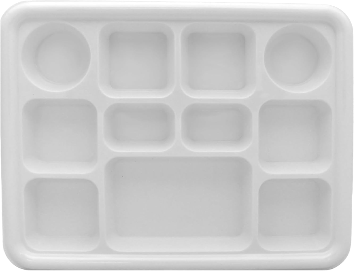 11 Compartment White Party Thali Plates (100 Pack)
