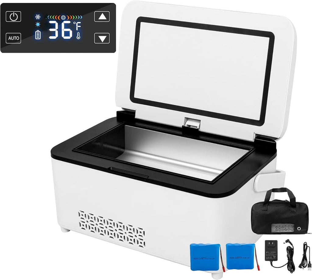 Insulin Cooler Box Insulin Pen Travel Cooler Mini Drug Refrigerator Case Diabetic Cooler Portable car Insulin Cooler Box USB Rechargeable LED Display (℉)
