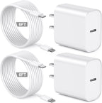 [Apple MFi Certified] iPhone Charger Fast Charging 6FT Compatible for iPhone 14/13/12/11 Pro Max/Xs Max/XR/X 2Pack 20W Type C Fast Charger Block with 6FT USB C to Lightning Data Sync Charging Cable