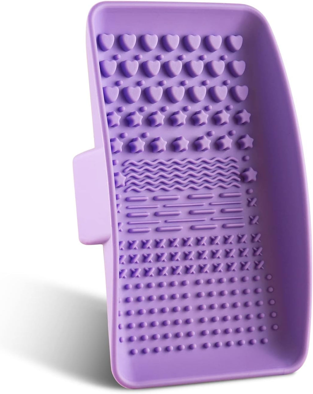 Brush Cleaning Palette,Handheld Silicone Brush Scrubber Brush Cleaning PadReusable Scrubber to Clean All of Your Ink Blending Brushes with Ease Portable Washing Tool (Purple)