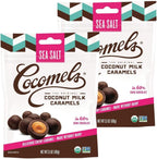 Cocomels Chocolate Sea Salt Cocomel Bites – Organic Vegan Chocolate Candy – Non Dairy Cocomels – Dairy Free – Gluten Free Candy Snacks – Melting Chocolate Vegan Candy - 2 Pack