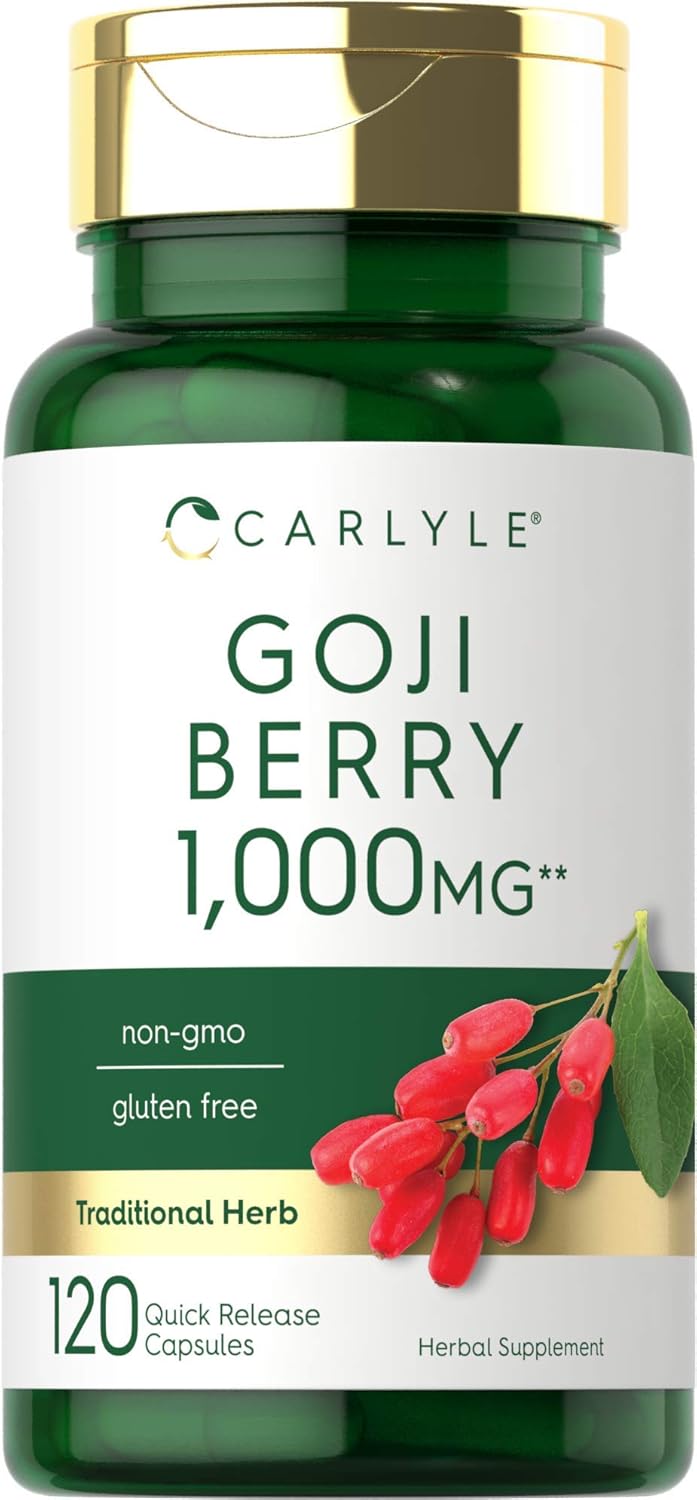 Carlyle Goji Berry | 120 Capsules | Formulated with Wolfberry Extract | Non-GMO & Gluten Free Supplement