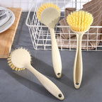Jerliflyer Dish Brush with Handle, Kitchen Dish Washing Brush Long Handle Brush for Cleaning Dishes, Pots, Pans, Sinks and Stoves