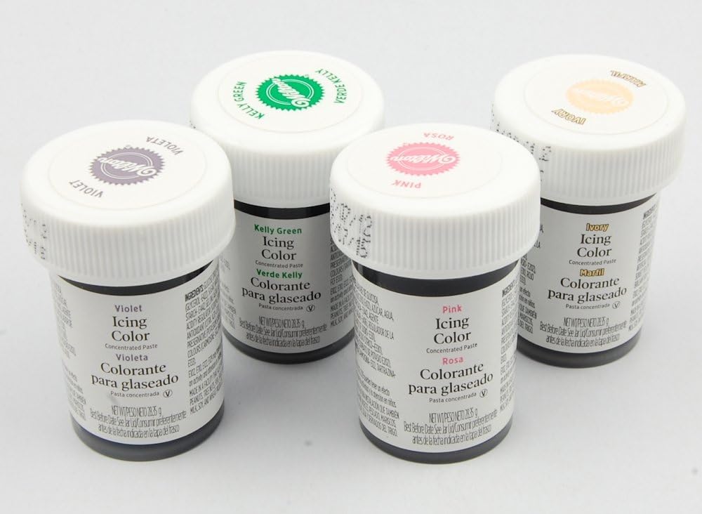 Wilton Icing Paste Food Colouring Concentrated Gel for Cake Cupcake Pastel Pack