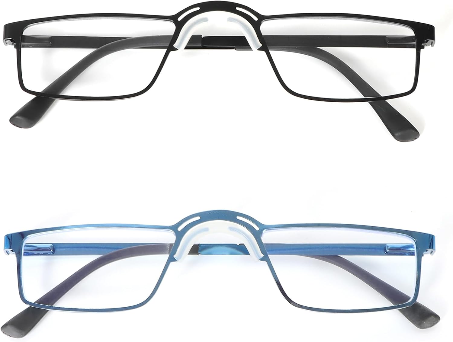 KoKoBin Reading Glasses Metal Thin nose Frame Spring Hinge Readers for Men Eyeglasses No nose support Design