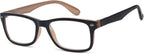 Eyekepper Classic Vintage Style Reading Glasses, Black-Brown
