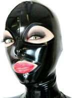 ABWL Black Latex Hood Masks,Full Face Latex Mask for Men Women,Rubber Masks Cosplay Club Wear Party Costumes