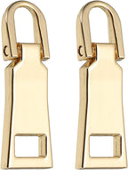 uxcell 2Pcs Zipper Pull Replacement, Detachable Metal Zipper Handle Mend Fixer Tab Repair for Luggage Suitcase Backpack Jacket Bags Boots Coat Handbags, Gold