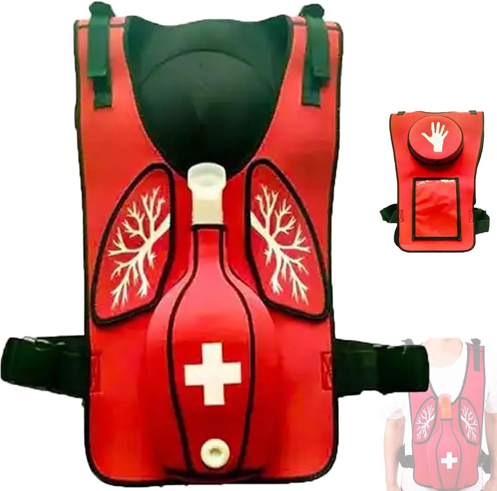 Anti Choking Obstruction Trainer Vest, Practice Training Model, Practice Training Model Education for Student First Aid Teaching, Intuitive Red