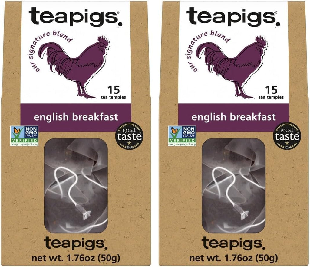 teapigs English Breakfast Tea, 1.76 Ounce, 15 Count (501) (Pack of 2)