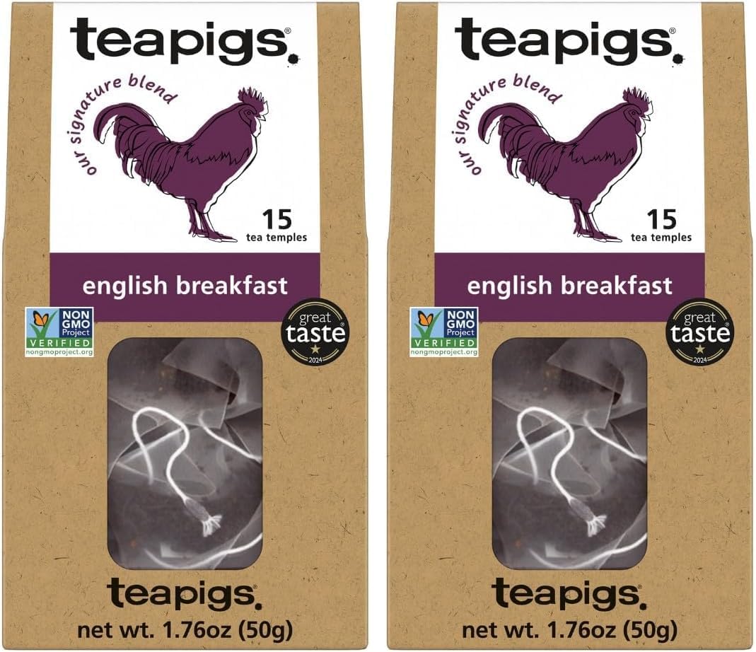 teapigs English Breakfast Tea, 1.76 Ounce, 15 Count (501) (Pack of 2)