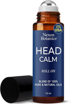 Head Calm Essential Oil Roll-On 10 ml - Soothing Blend of Pure & Natural Essential Oils - Roller Ball for Migraine & Headache Relief - Nexon Botanics
