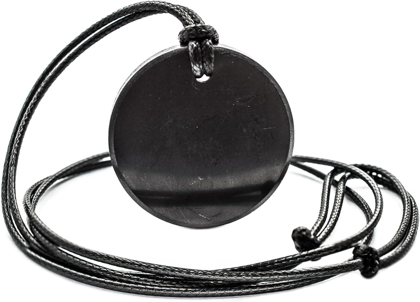 Pendant - Circle Base - Wearing this Shungite Necklace Improves and Protect Your Energy Flow - Stone from Russian Mine