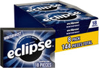 ECLIPSE Winterfrost Sugar Free Chewing Gum Bulk Pack, 18 Piece, (8 Pack)