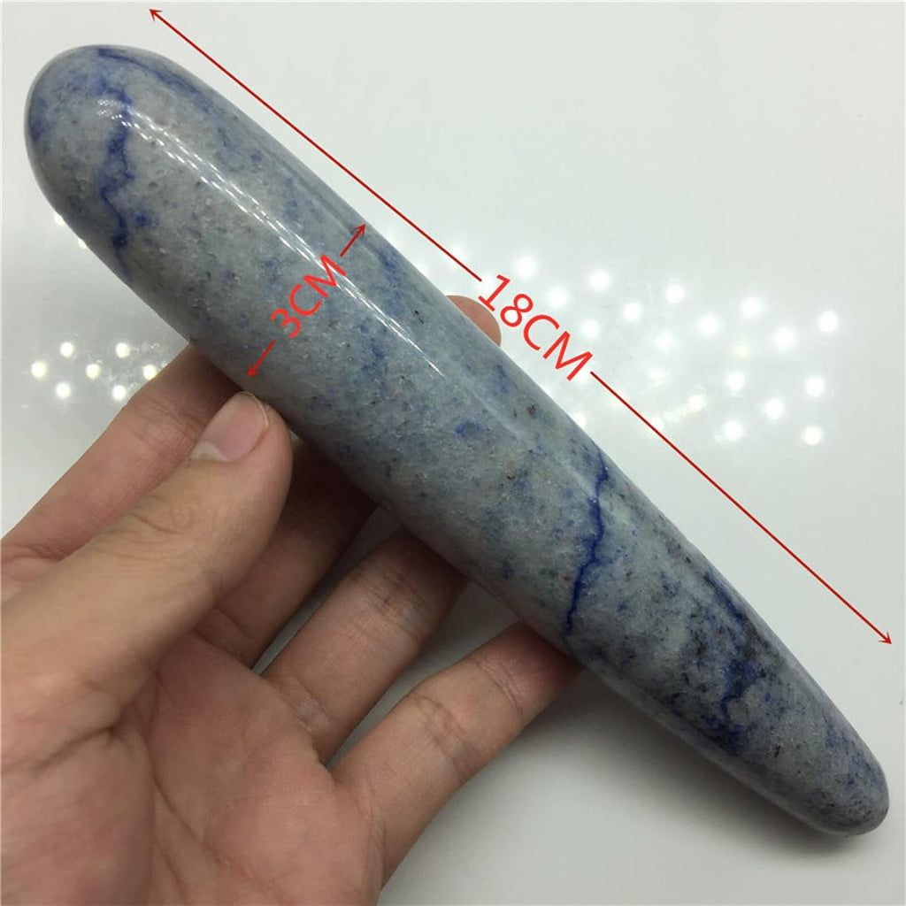 118cm Natural Quartz Crystal Massage Stick Rose Quartz Massage Stick Large Healing Crystal Stone Yoni Massage Stick As Gift for Women,18cm Dongling Jade