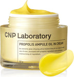 CNP Honey Ceramide Moisturizer with Propolis Extract & Hyaluronic Acid, Propolis Ampule Oil-in-Cream with 5 Oil Blend, Anti Aging Face Cream, for Firm, Radiant Skin, Korean Skin Care (1.76 fl. oz)