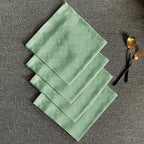 SASTYBALE Flower Jacquard Cloth Napkins 20 x 20 Inch Set of 4 Washable Wrinkle Free Reusable Damask Fabric Napkin for Dining, Party, Indoor, Outdoor, Everyday Used, Sage Green (4 Pieces/Packs)