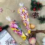 RONYOUNG 300PCS 5x10 Inches Clear Cone Shaped Cellophane Treat Bags With Twist Ties for Treats, Popcorn Favor, Candy (60 Micron)