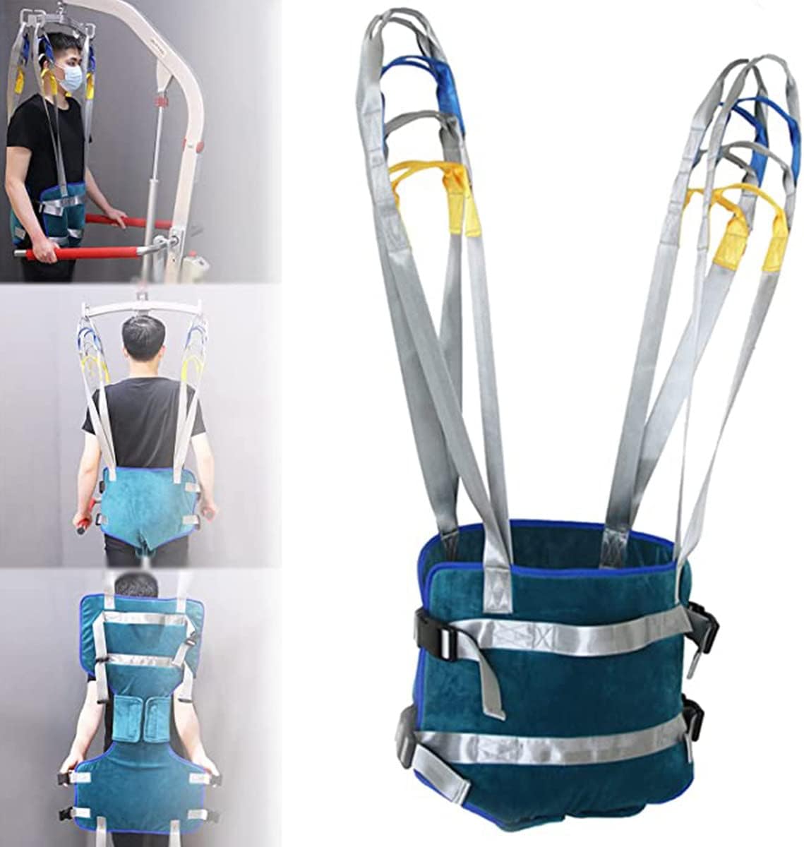 Assisted Walking Harness,Patient Lift Sling for Home,Patient Assisted Walking Sitting Vertical Strap Spreader,Adjustable Waist Design,for Rehabilitation Transfer Pads Training Sling,Large