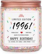 Homsolver 30th Birthday Gifts for Women Her, Decorations Gifts for 30 Year Old Woman, 30th Birthday Candles - Limited Edition 1996 Handmade (Vanilla Birthday Cake Scent with Sprinkles)
