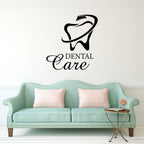 Dental Care Wall Sticker Dental Office Sign Wall Window Stickers Bathroom Dentist Clinic Decoration Removable 39x42cm